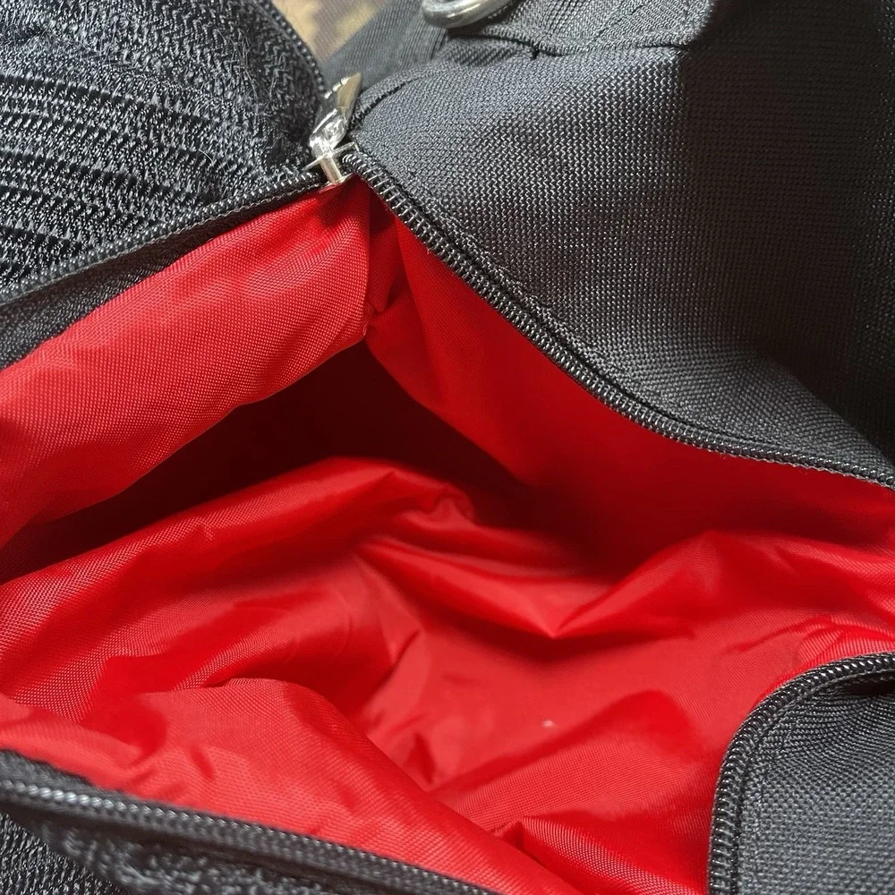 Vtg Nike Carry Gear Duffle Travel Gym Athletic Bag Black No Strap